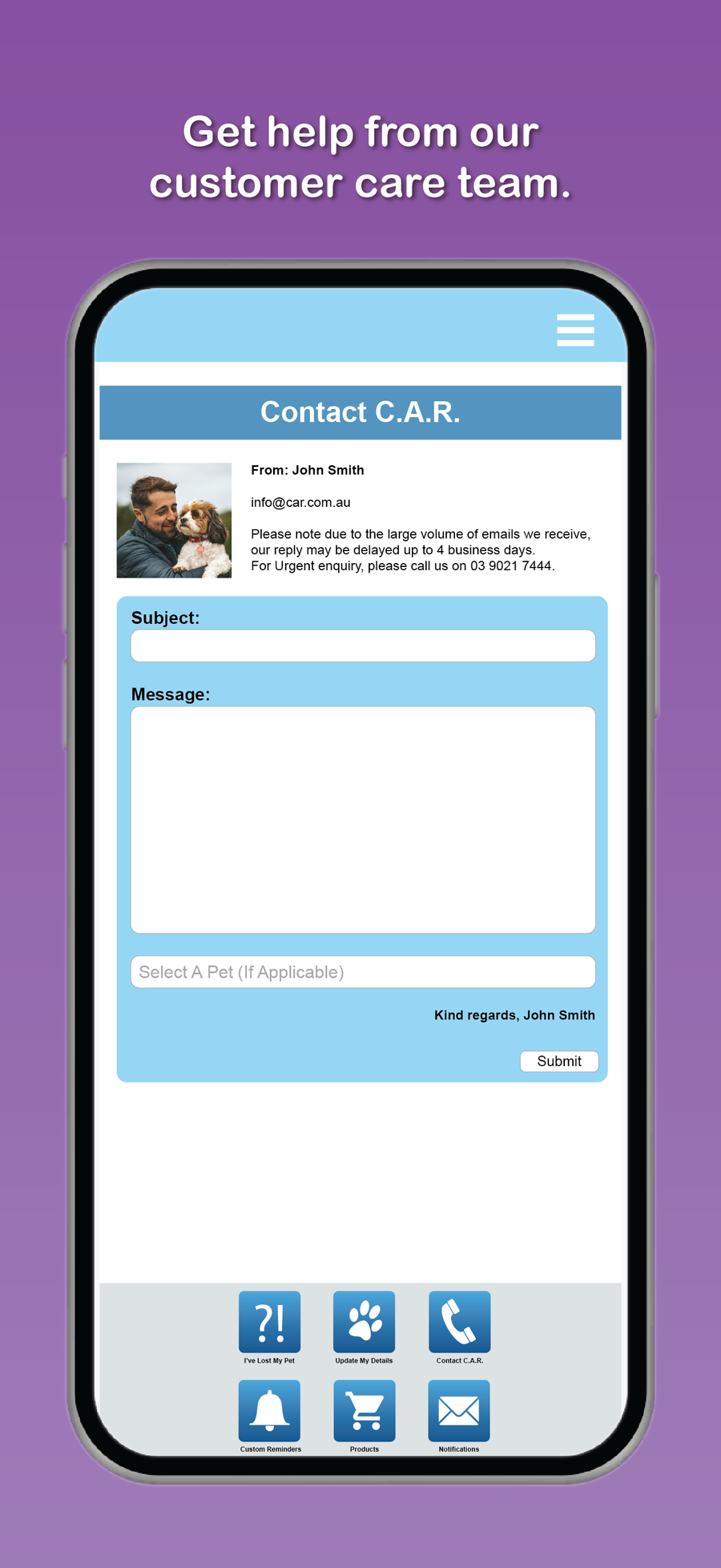 Central Animal Records Mobile App
