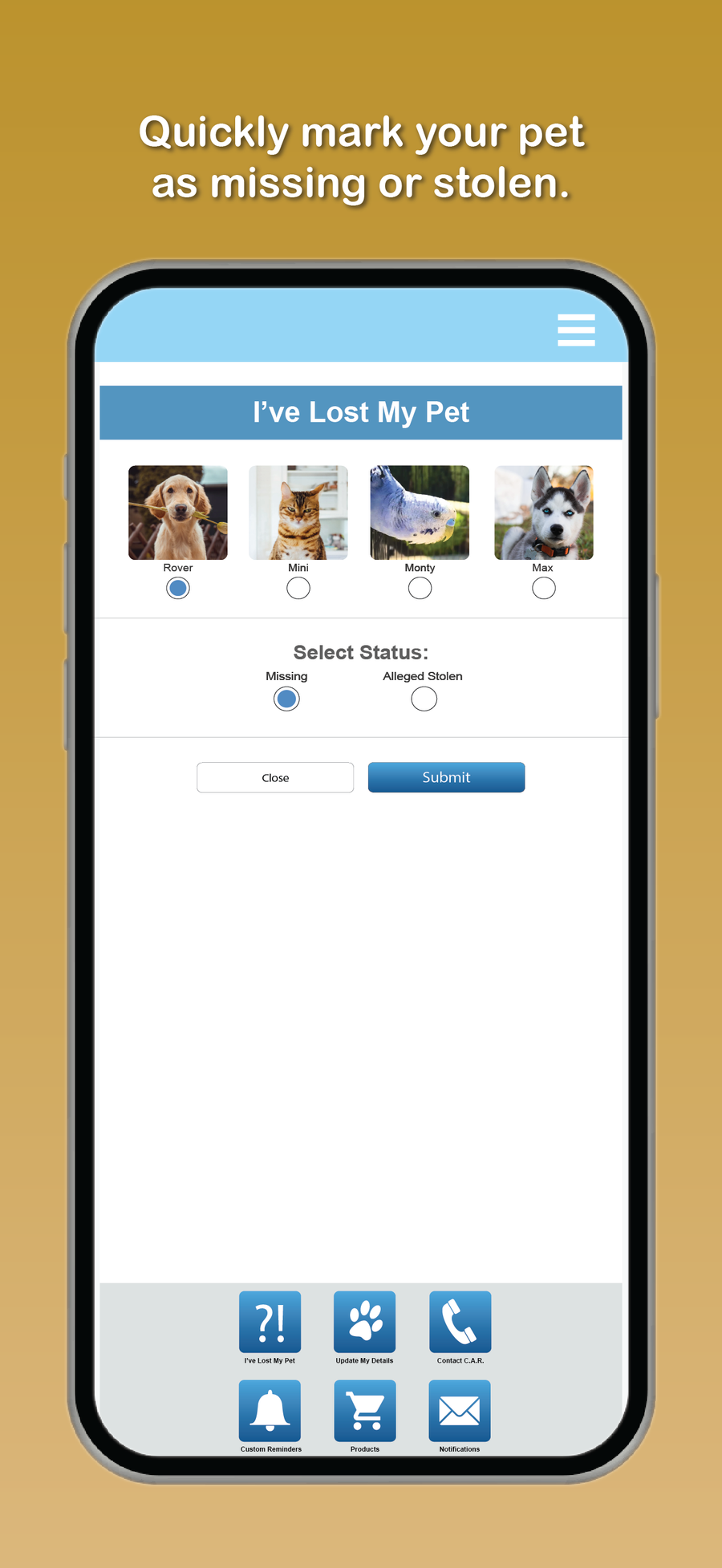 Central Animal Records Mobile App