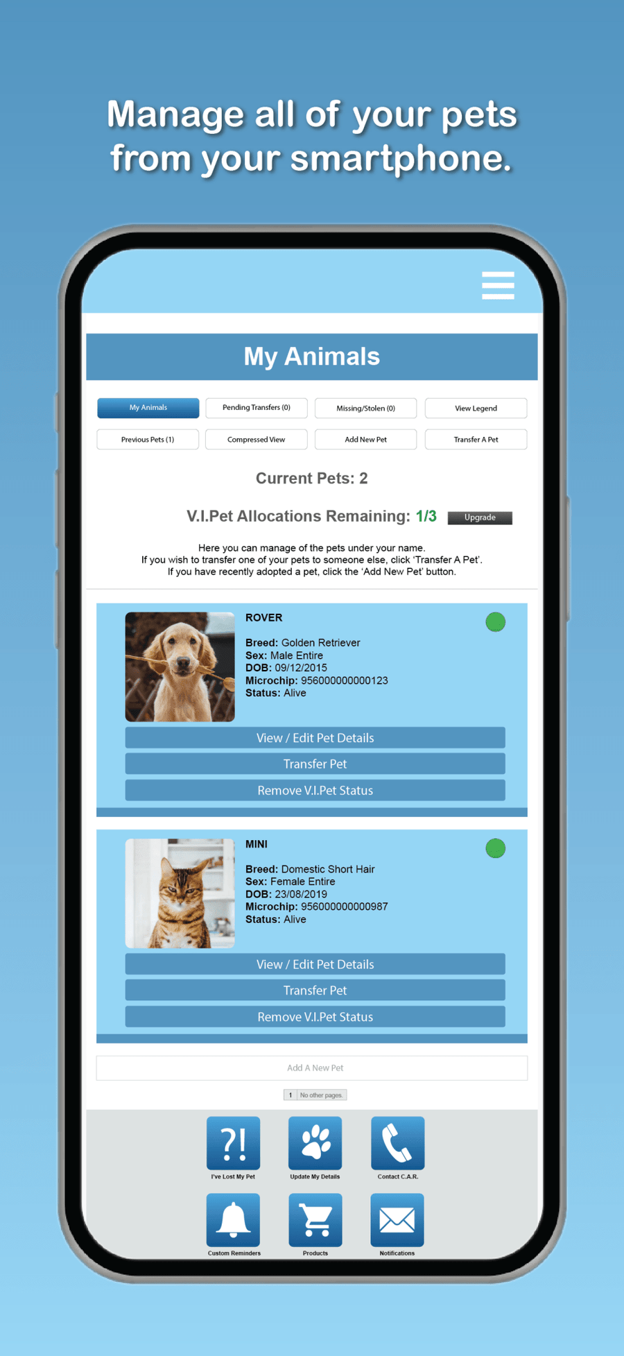 Central Animal Records Mobile App - Central Animal Records